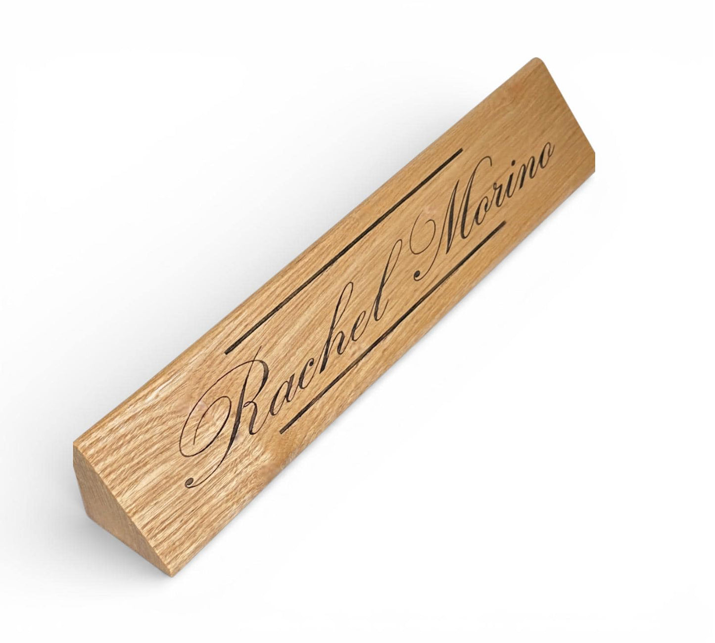 Personalized Engraved Wood Desk Name Plate, Custom Office Gift