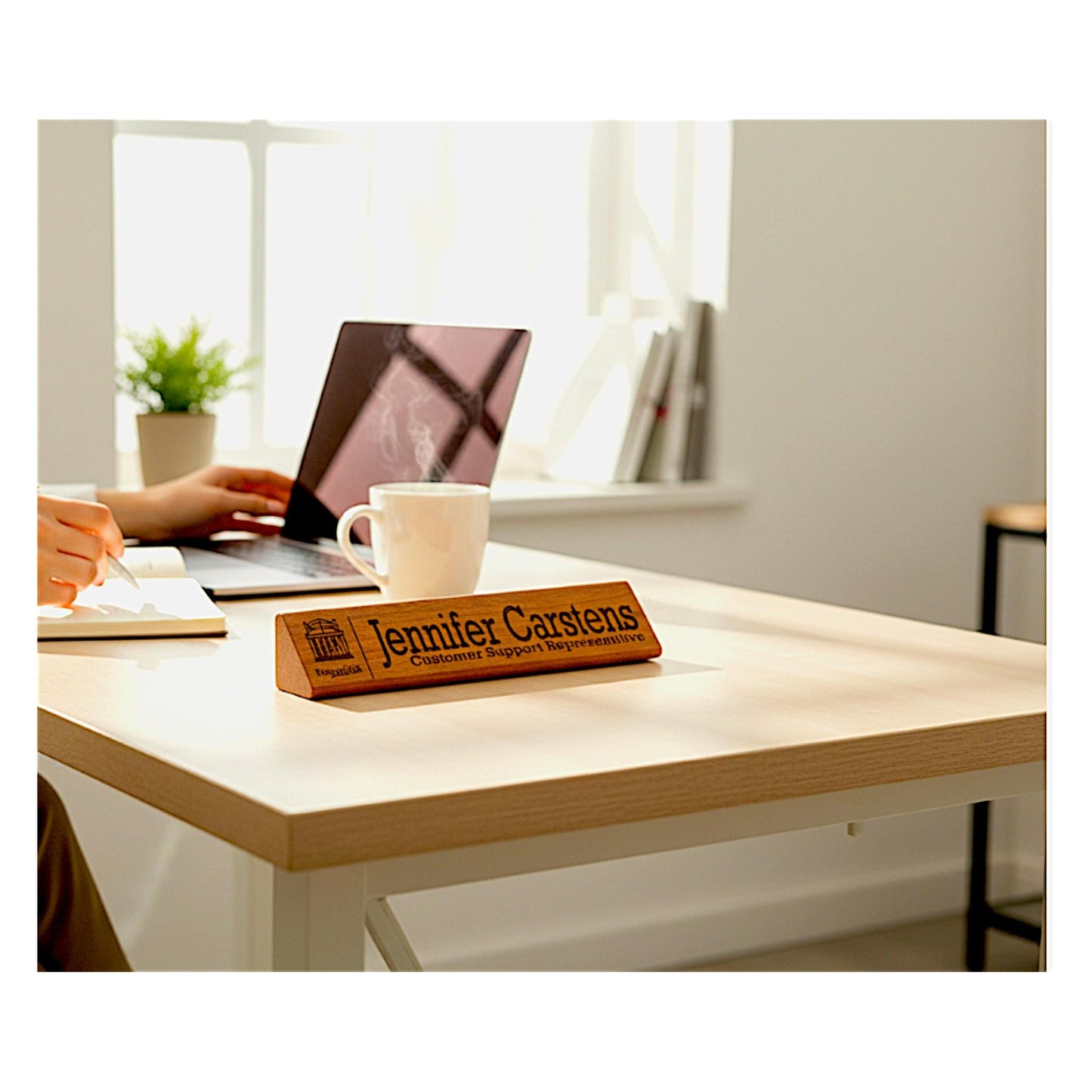 Personalized Engraved Desk Name, Wood Office Name Plate Gift.