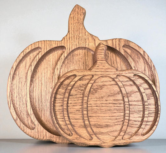Handcrafted Pumpkin Shaped Wood Serving Tray. Personalized Autumn Table Centerpiece.  Fall Home Decor