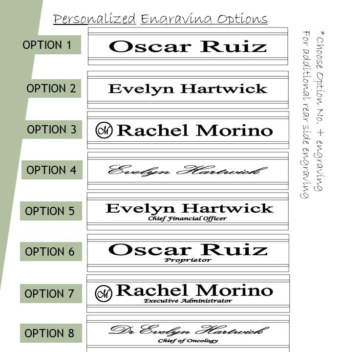 Personalized Hardwood and Brass Desk Name Plate