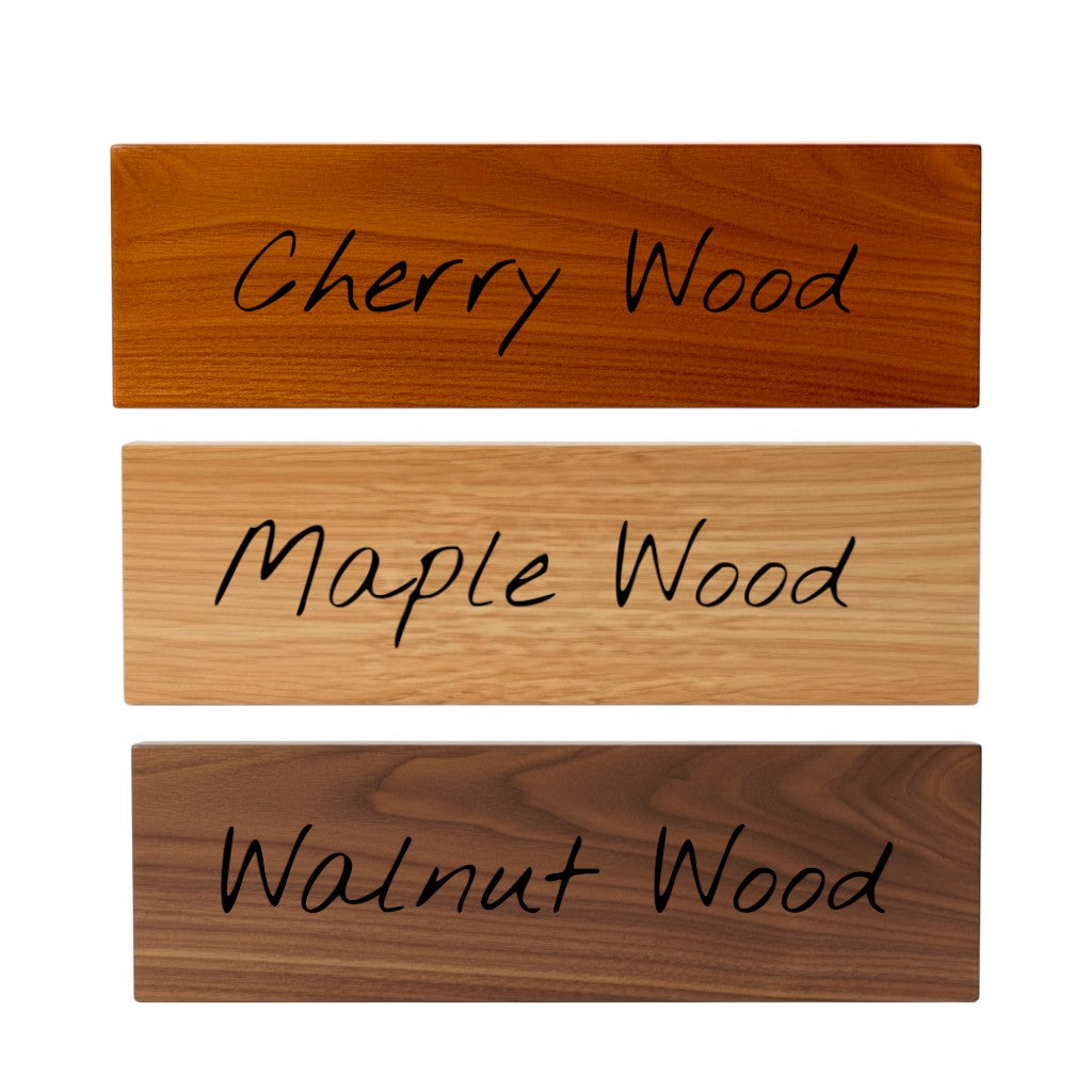 Personalized Engraved Hardwood Desk Name Plate, Custom Office Gift