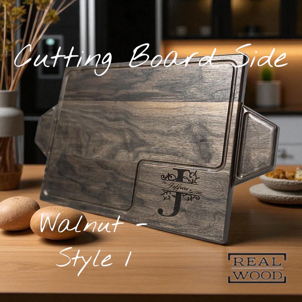 Two-Sided Charcuterie Board: Honeycomb Pockets, Custom Engraved Cutting Board