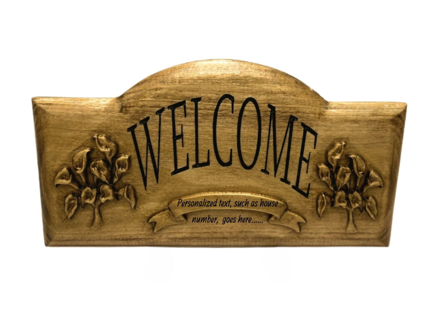 Carved Wooden Welcome Sign,Nature Themed Decor,Personalized,Home Address,Outdoor Decor,Rustic,Nature Carving,New Home Gift,Closing Gift